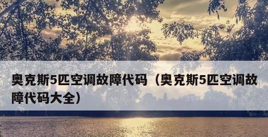 解决现代空调故障代码L1的方法与技巧（排除空调故障代码L1的原因和步骤）  第3张